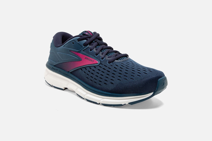 Brooks Dyad 11 Road Running Shoes Womens Navy/Pink 148930-WVS